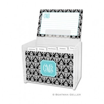 Recipe Box - Madison Damask