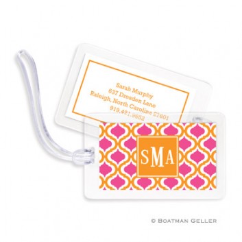 Luggage Tags - Kate Tangerine & Raspberry