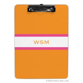 Clipboard - Stripe Tangerine & Raspberry