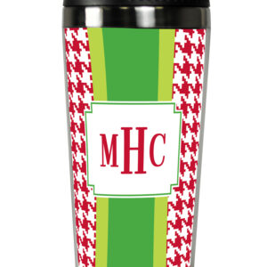Travel Tumbler - Alex Houndstooth Red