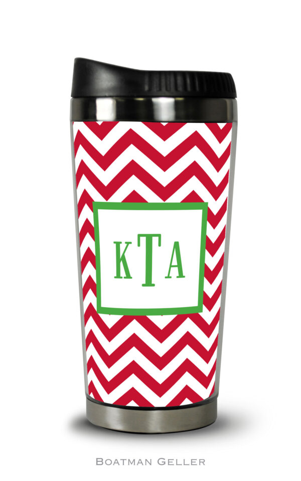 Travel Tumbler - Chevron Red