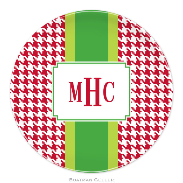 Plates 10" - Alex Houndstooth Red